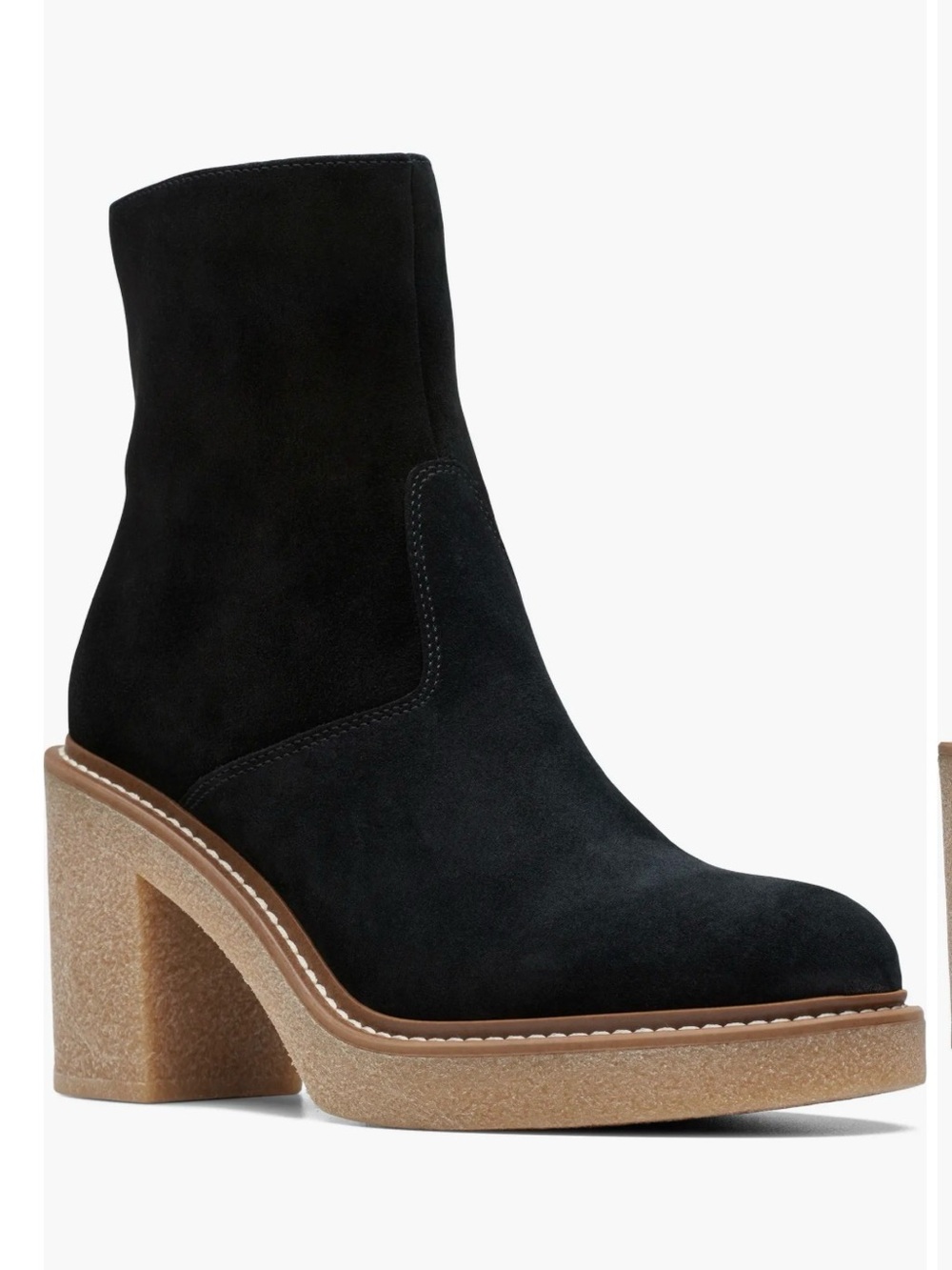 Clarks Colden Up Black Suede Ankle Boots Size 6.5
